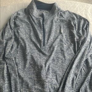 Under Armour Gray Zip Up Sweater Lightweight Knit